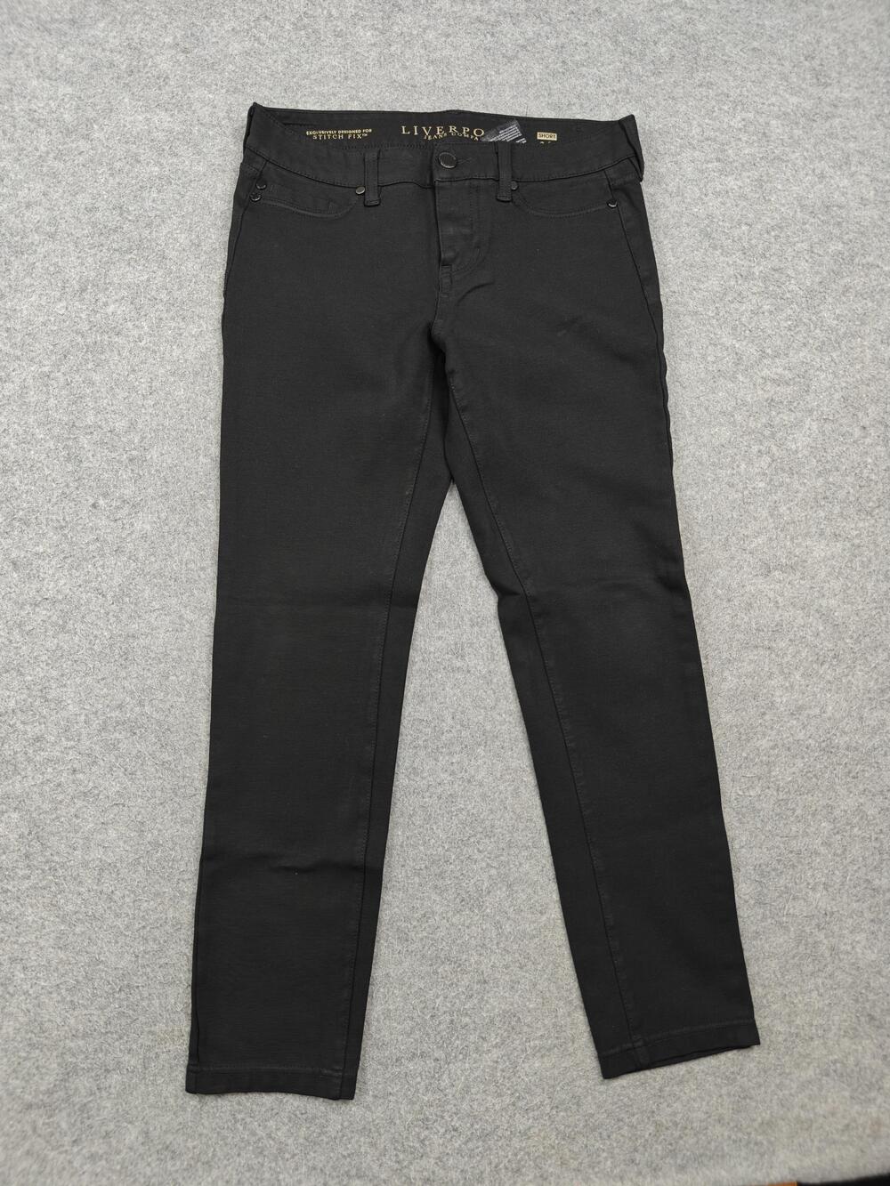 Liverpool Jeans Company Skinny Jeans Womens 2 Black Mid Rise Stretch 31 Inseam